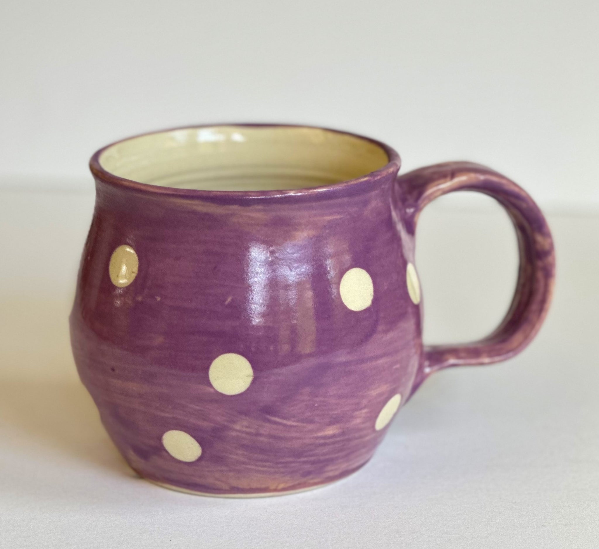 Purple Orchid Polka Dot Mug