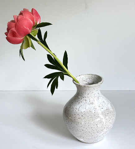 White Stoneware Vase